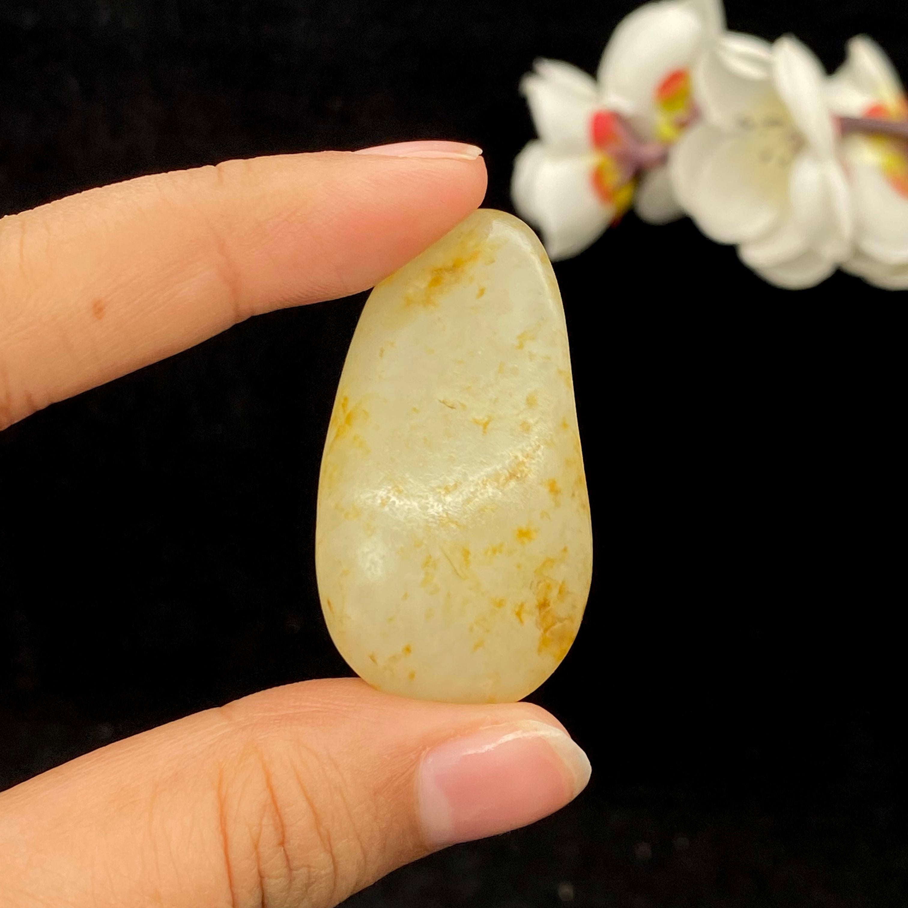 和田玉洒金皮籽料挂件（23g）