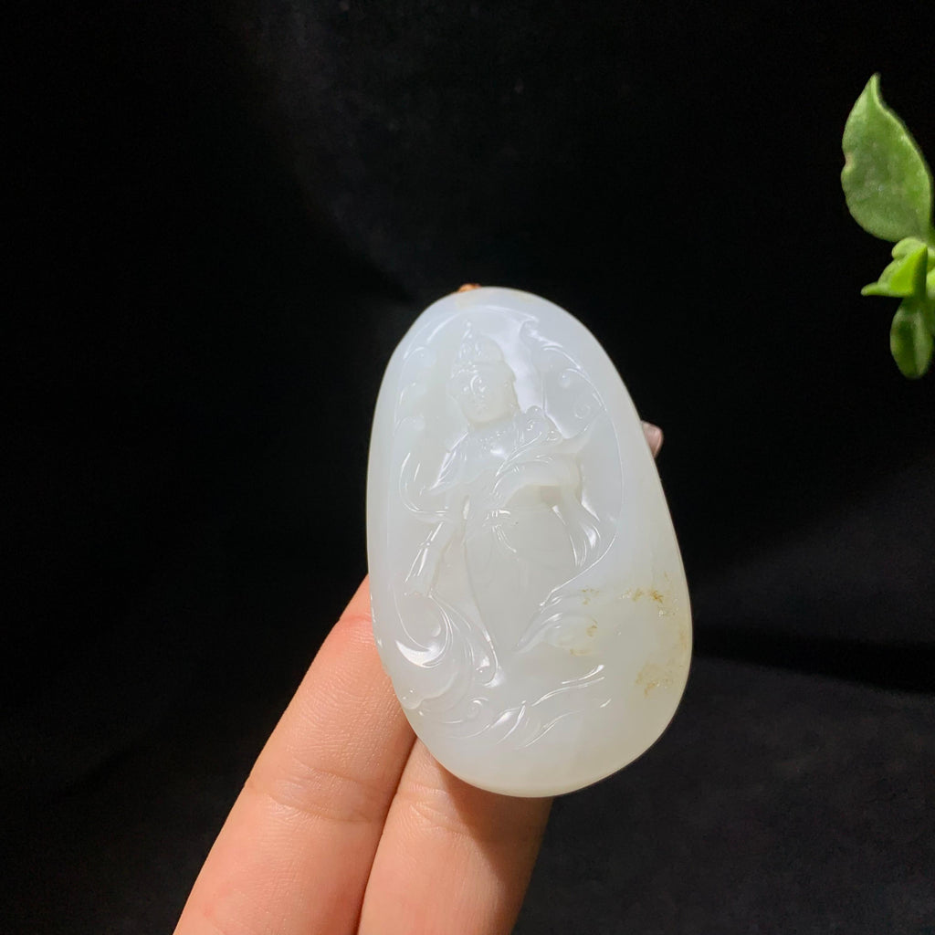 和田籽料白玉观音（53.0g）