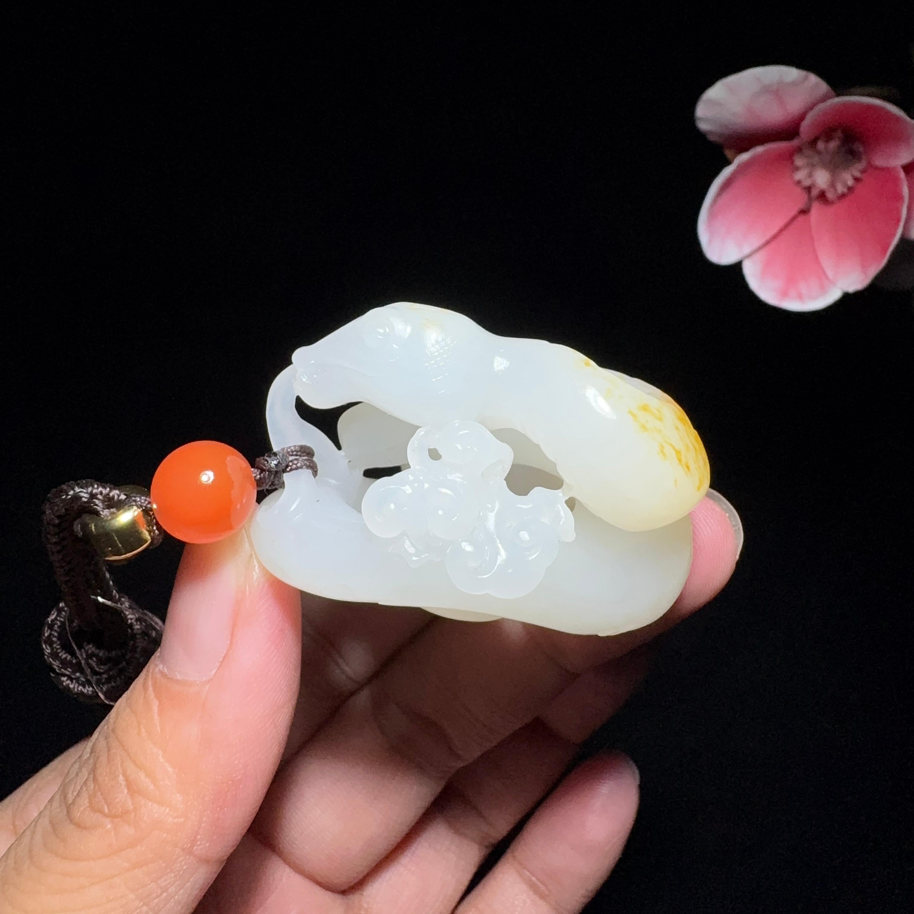 秒杀和田玉籽料挂件蛇（41.3g）