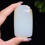 和田玉糖白无事牌（94.7g）