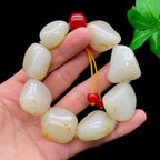 和田玉洒金皮籽料【精品手串】（123.7g）