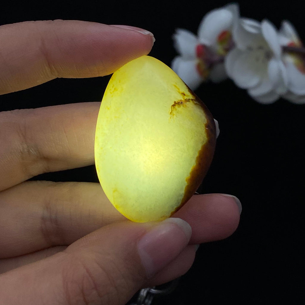 和田玉聚红皮青花底籽料挂件（20.5g）