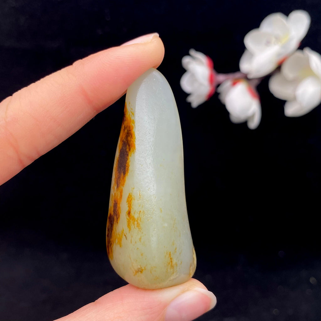 和田玉聚黄皮籽料挂件（22.4g）