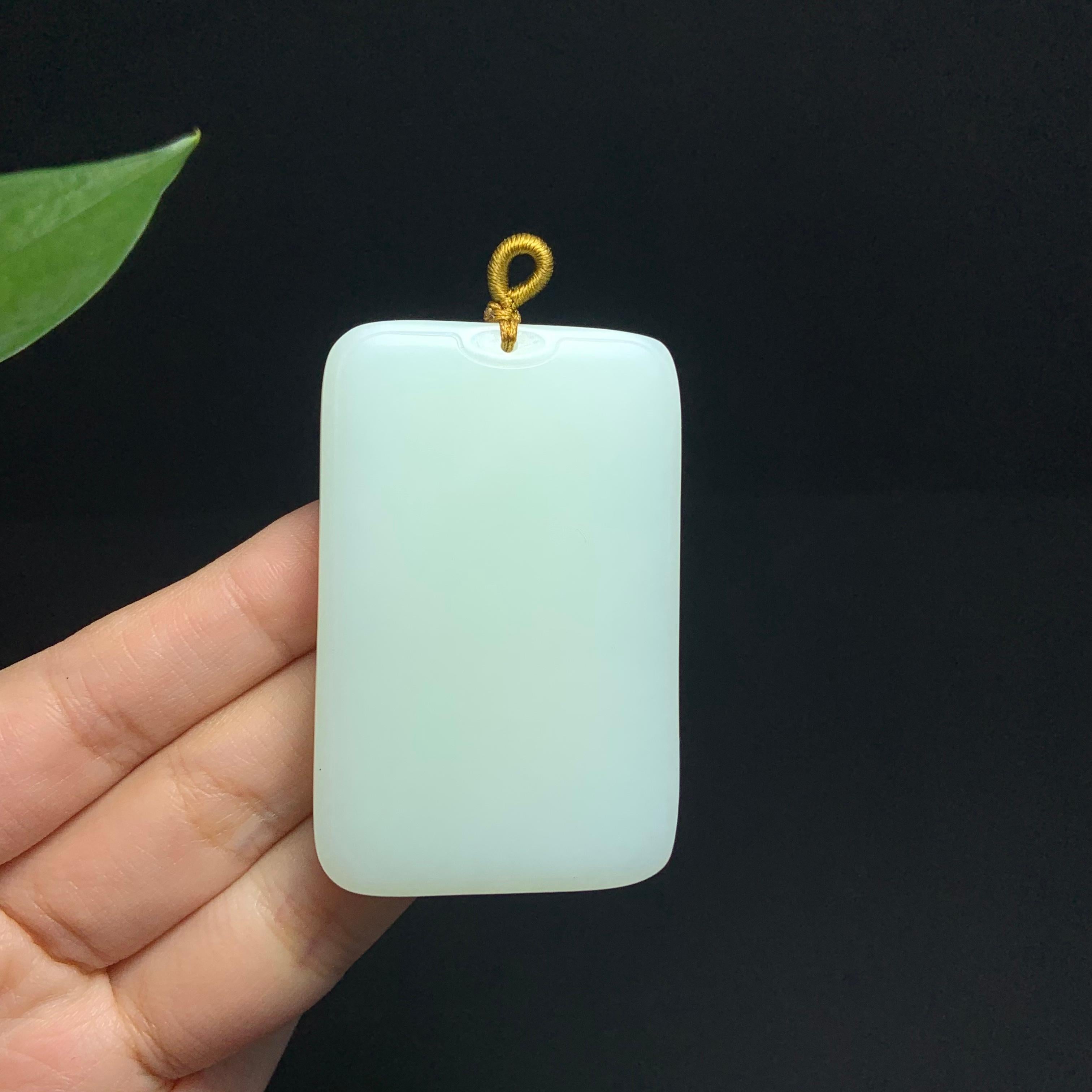 收藏级和田山料白玉无事牌挂件（60.0g）