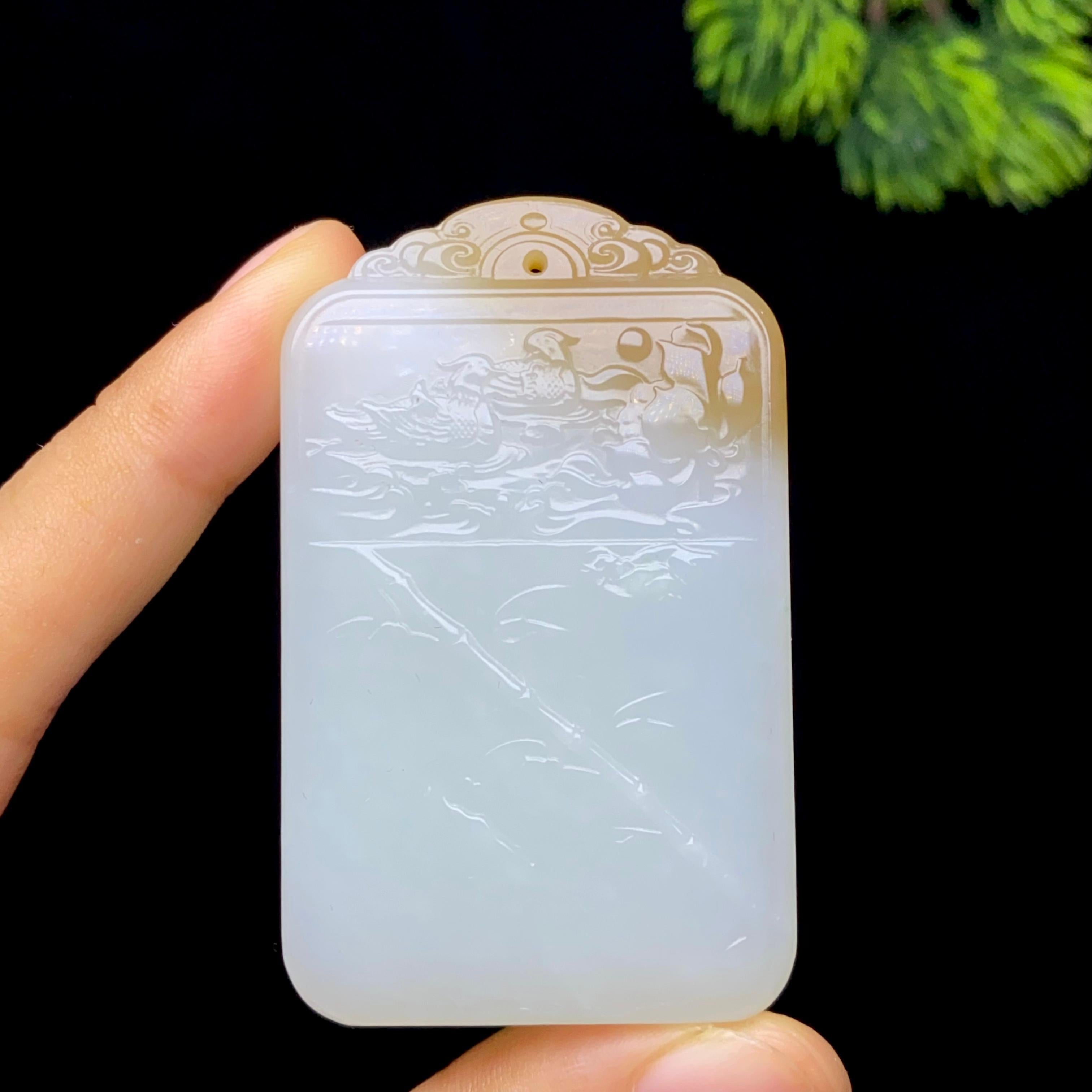 和田玉糖白观音（53.0g）