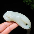 和田玉籽料白玉螭龙把件（167.5g）