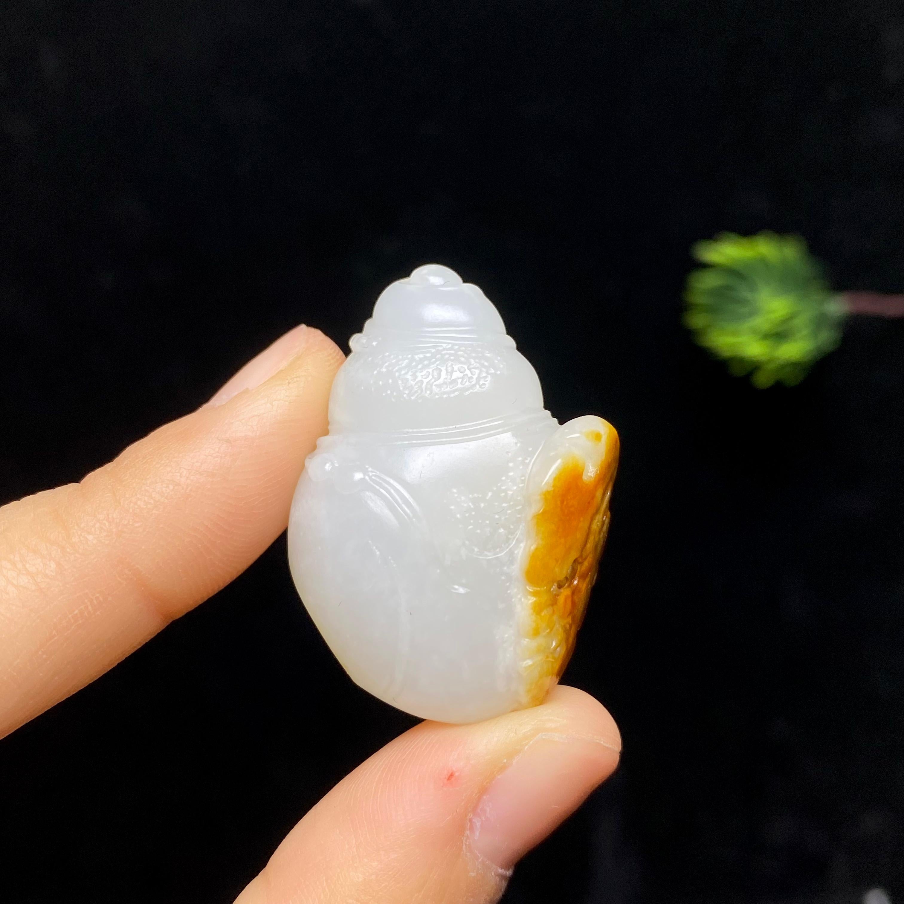 和田玉籽料海螺挂件（17.6g）