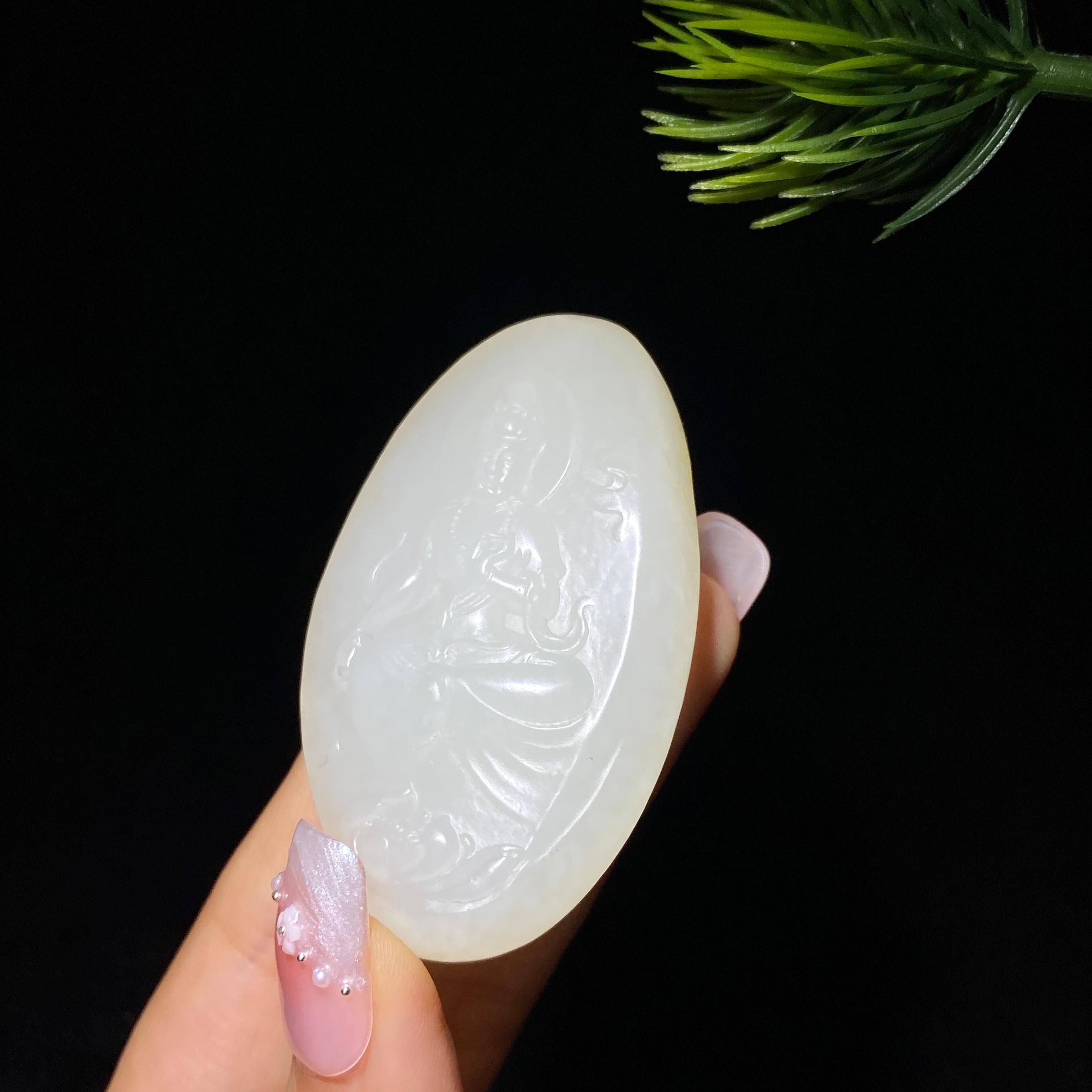 和田玉籽料观音（48.1g）