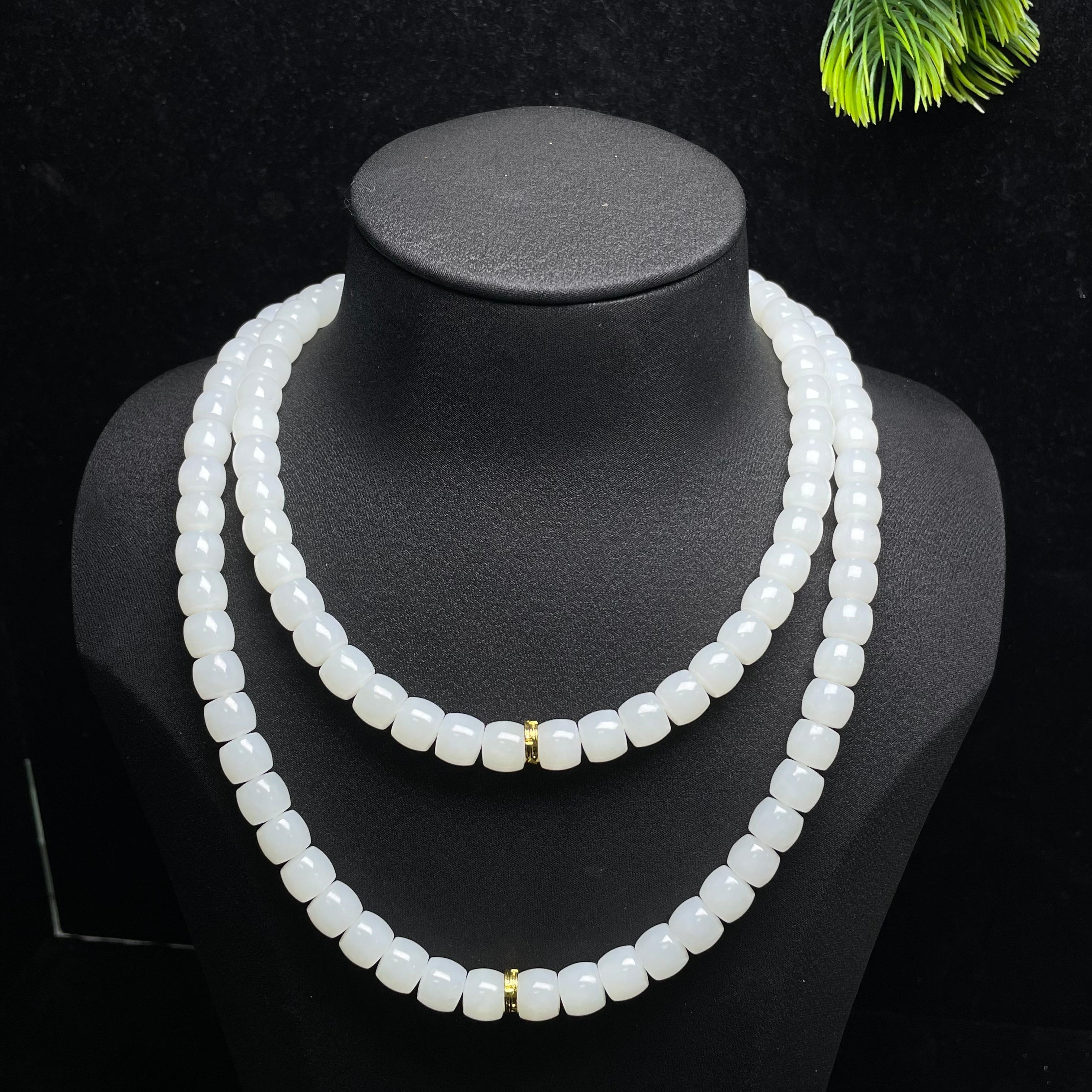 和田玉白玉直切项链（146.0g）