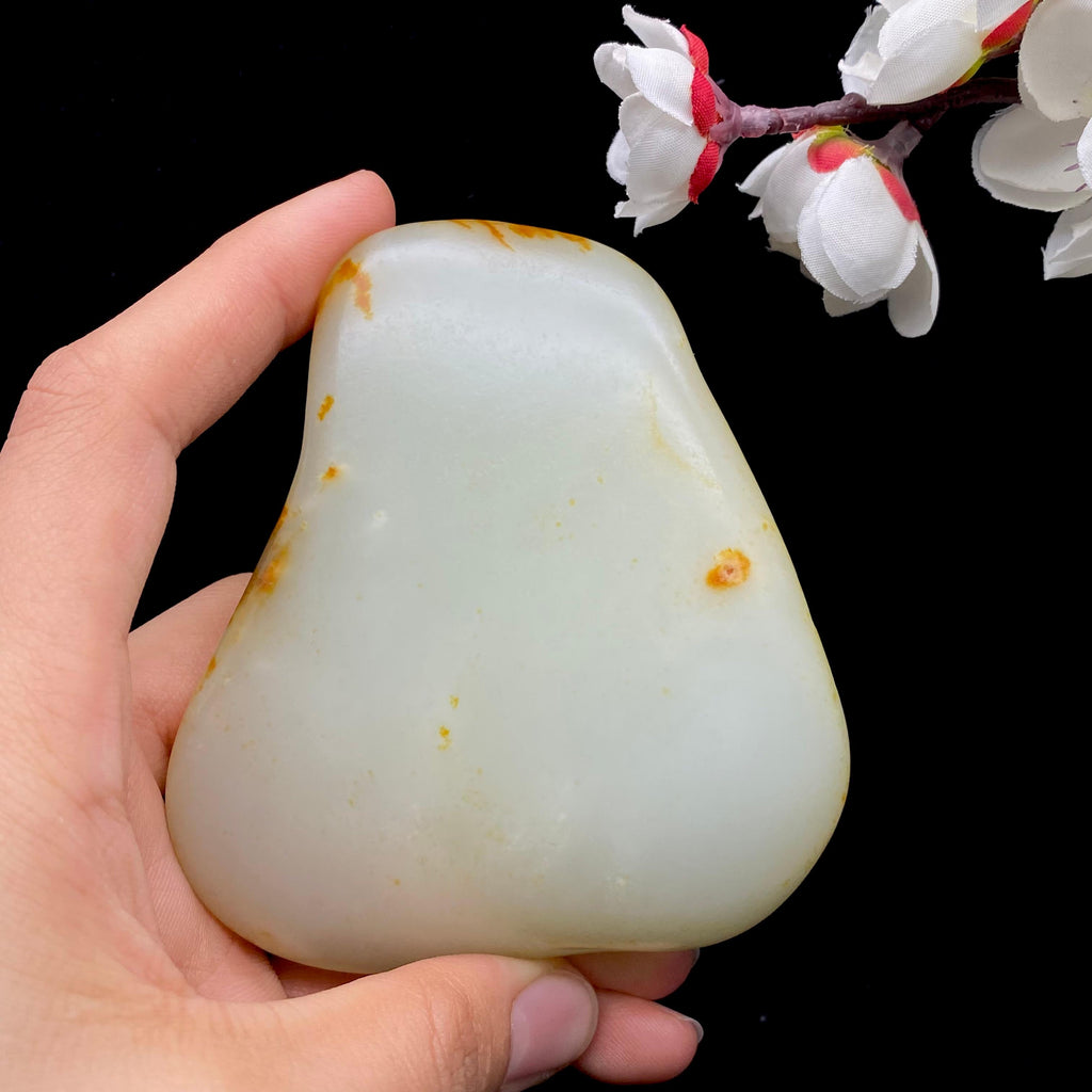 和田玉洒金皮籽料手把件（277.4g）