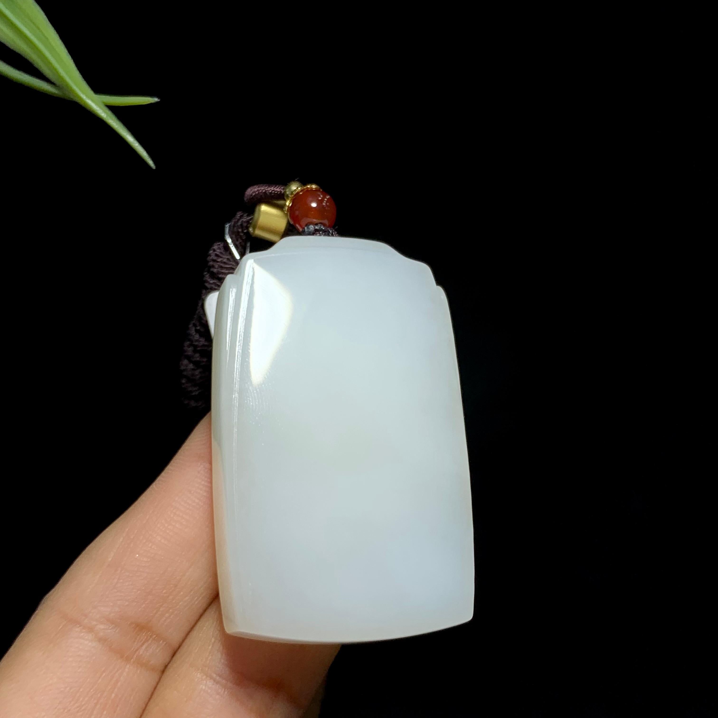 和田山料白玉无事牌（40.5g）