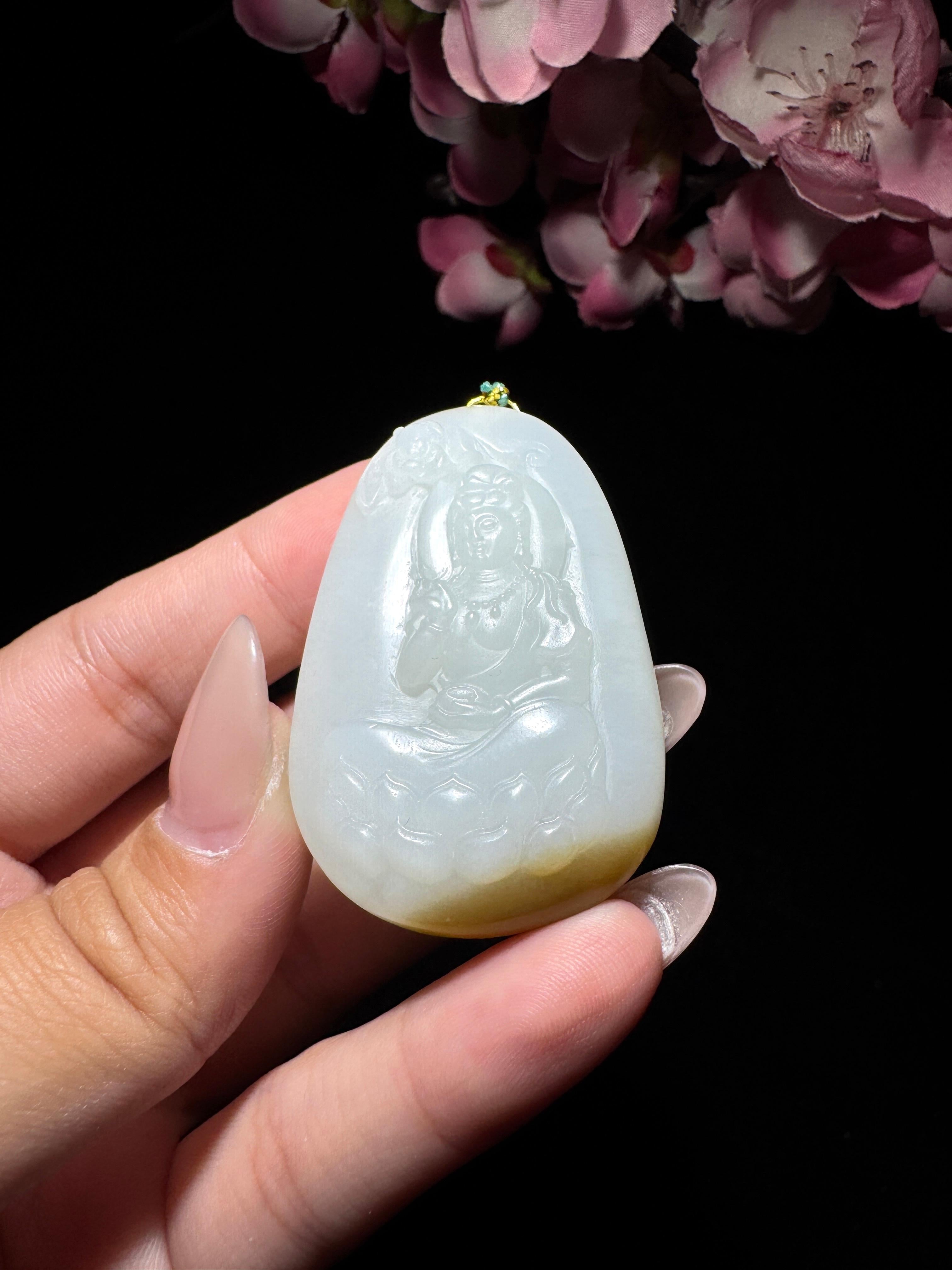 和田玉糖白玉观音（32.0g）
