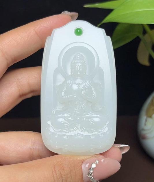 高品质和田羊脂玉观音（63.2g）