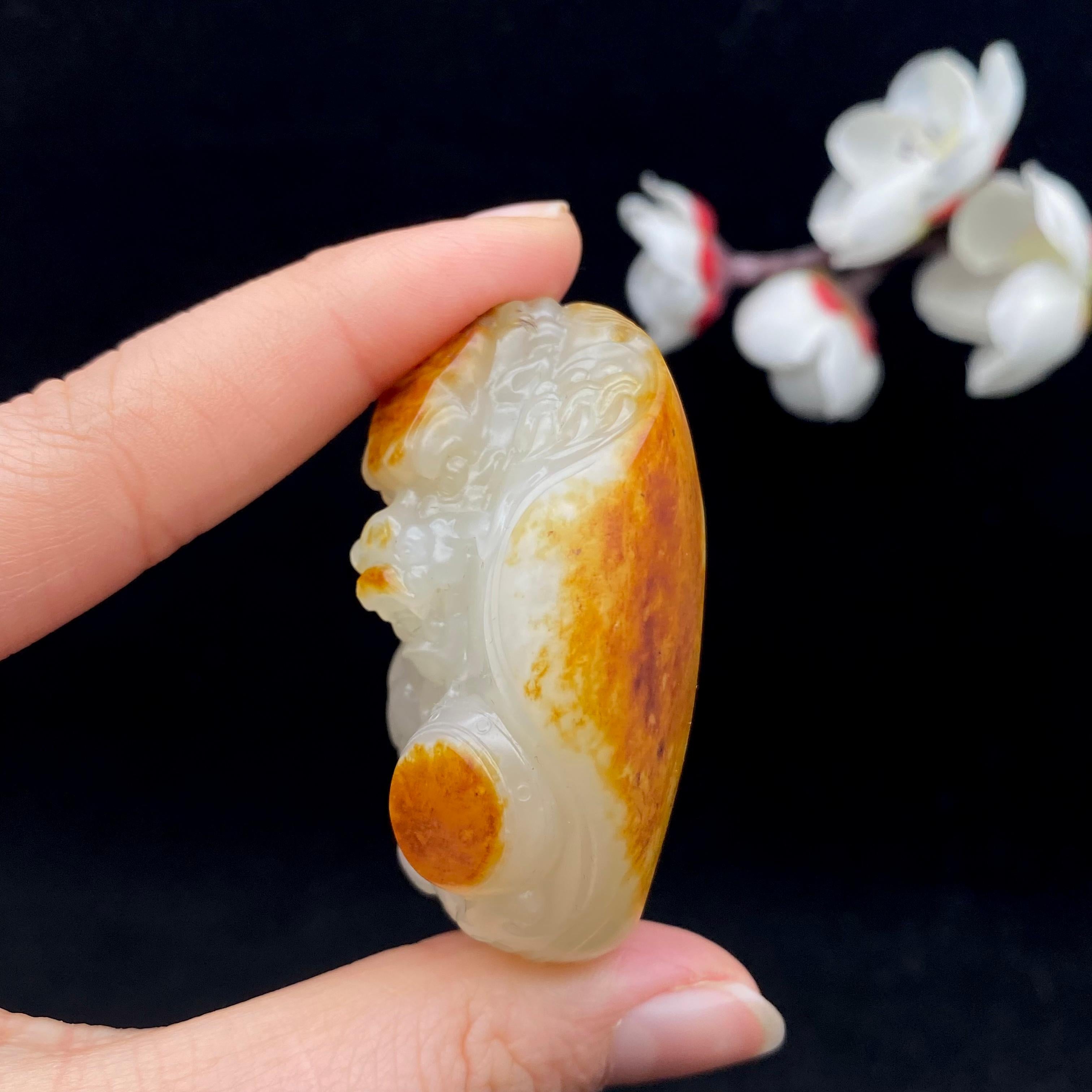 和田玉籽料【龙挂件】（73.3g）