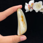 和田玉聚黄皮籽料手把件（115.3g）