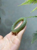 和田玉高冰湖水绿手镯（51.3g）
