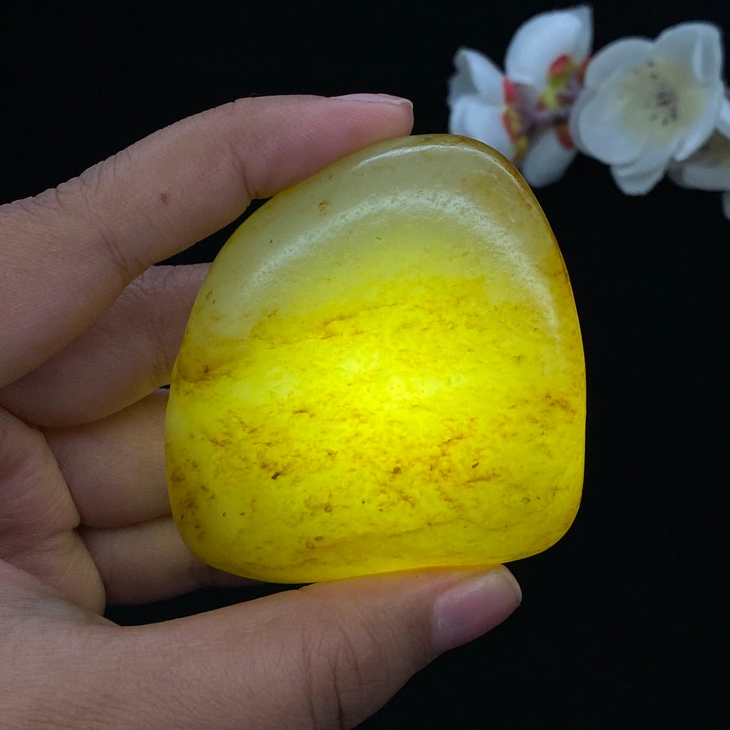 和田玉黄皮籽料大挂件（130g）