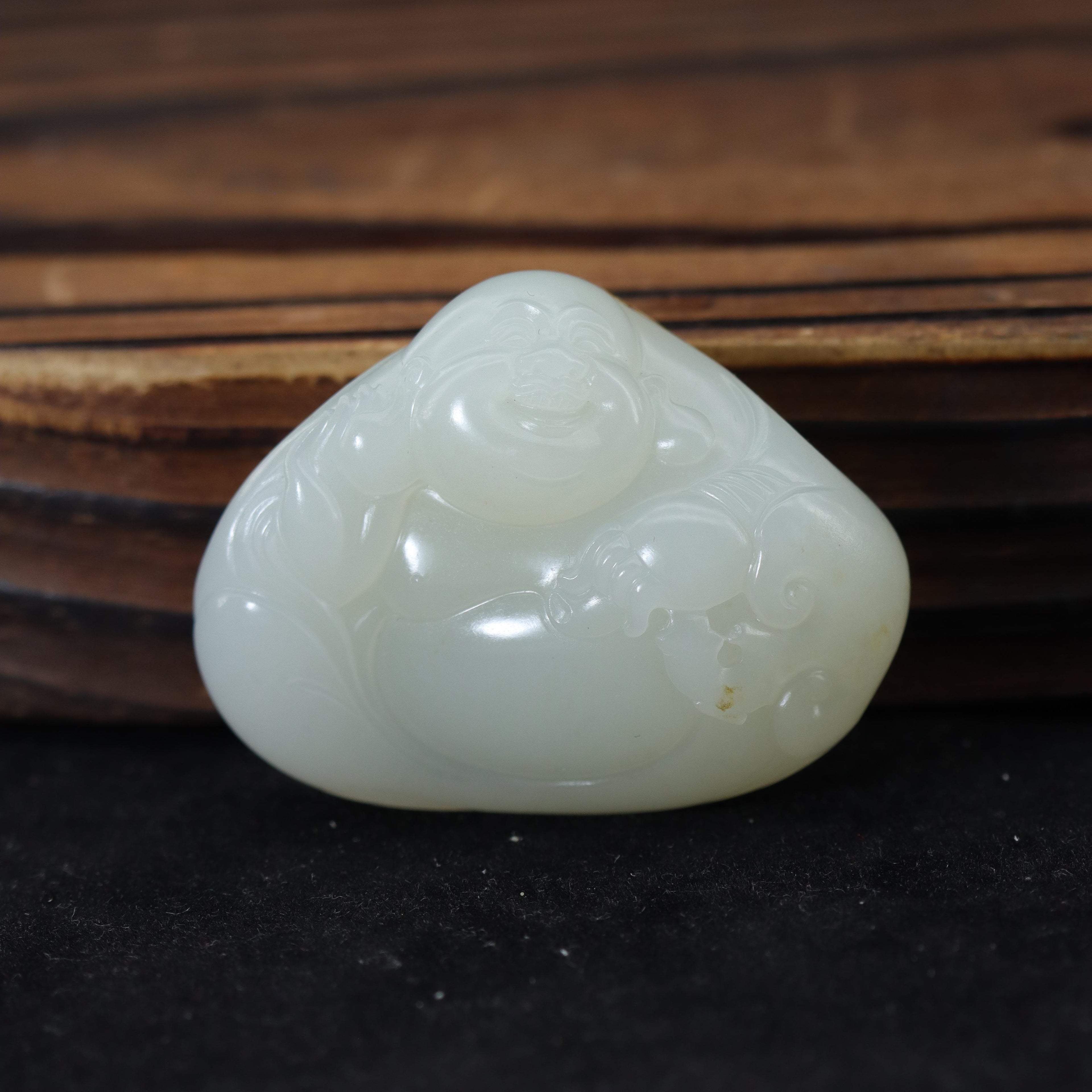 和田玉白玉弥勒佛挂坠（36.4g）