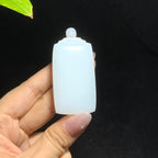 和田羊脂白玉山流水无事牌（56.7g）