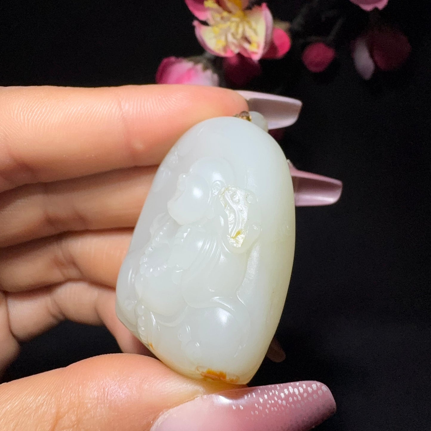 和田玉籽料挂件佛公（45.4g）
