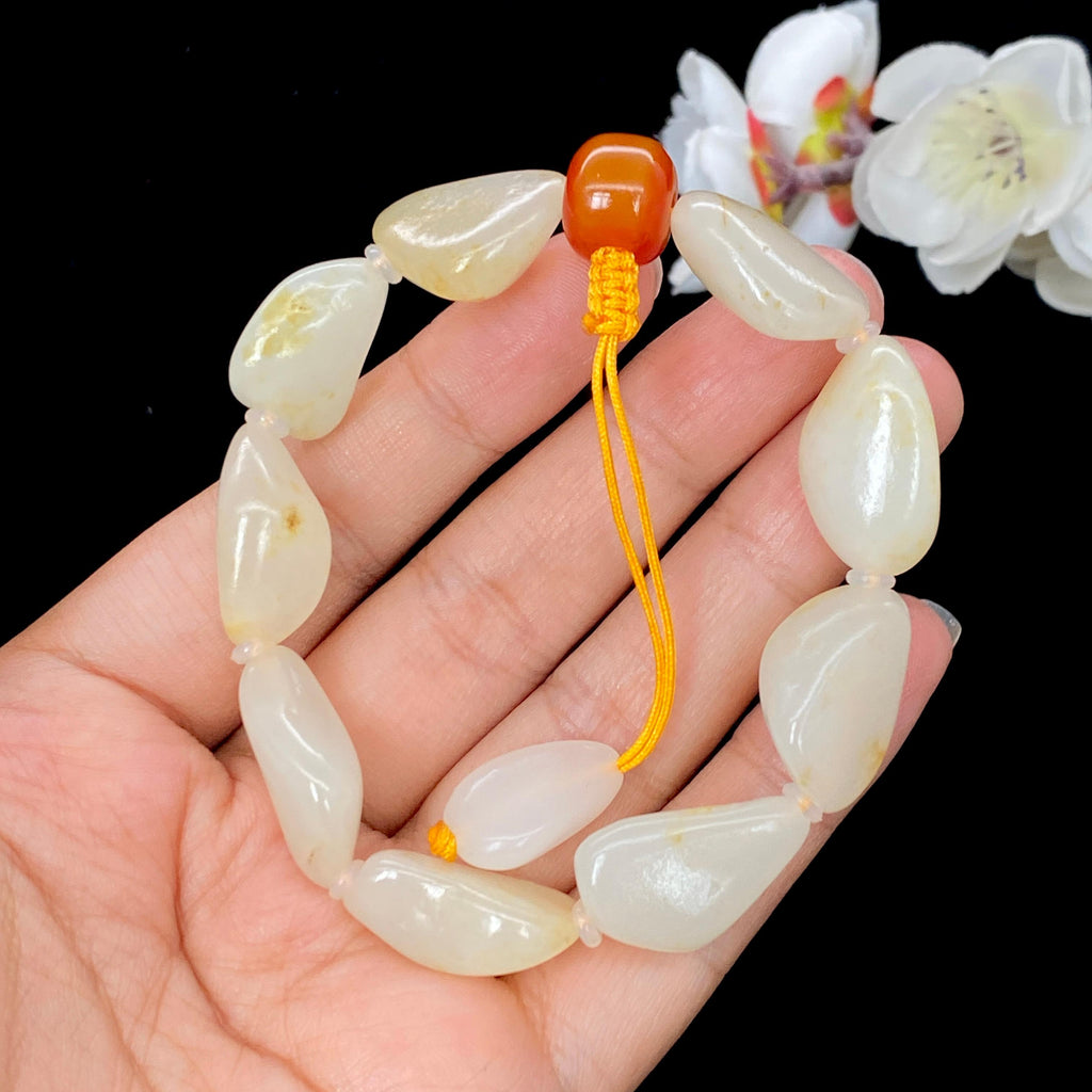 和田玉洒金皮籽料【精品手串】（37.7g）