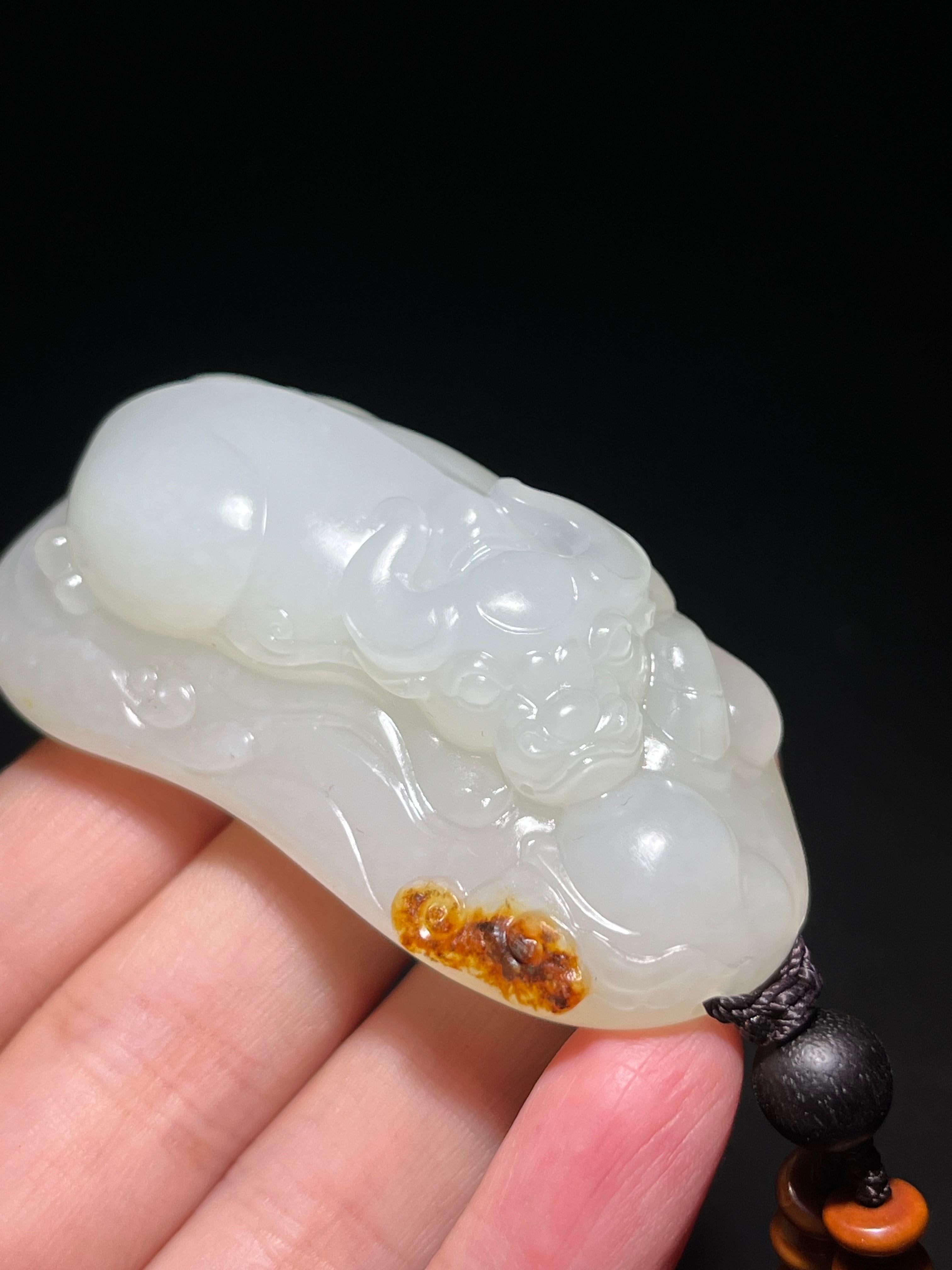 和田玉籽料白玉扭转乾坤（60.0g）