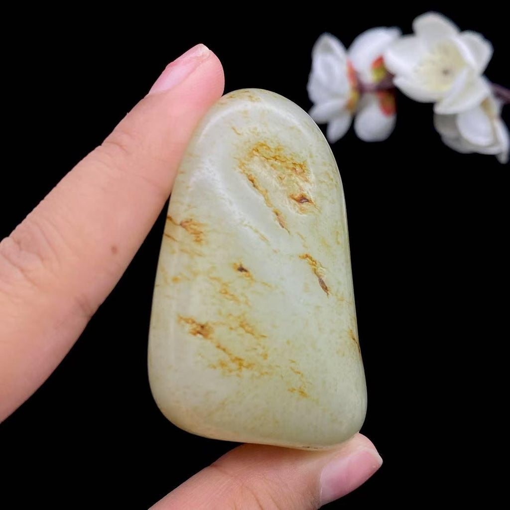 和田玉洒金皮籽料手把件（121.9g）