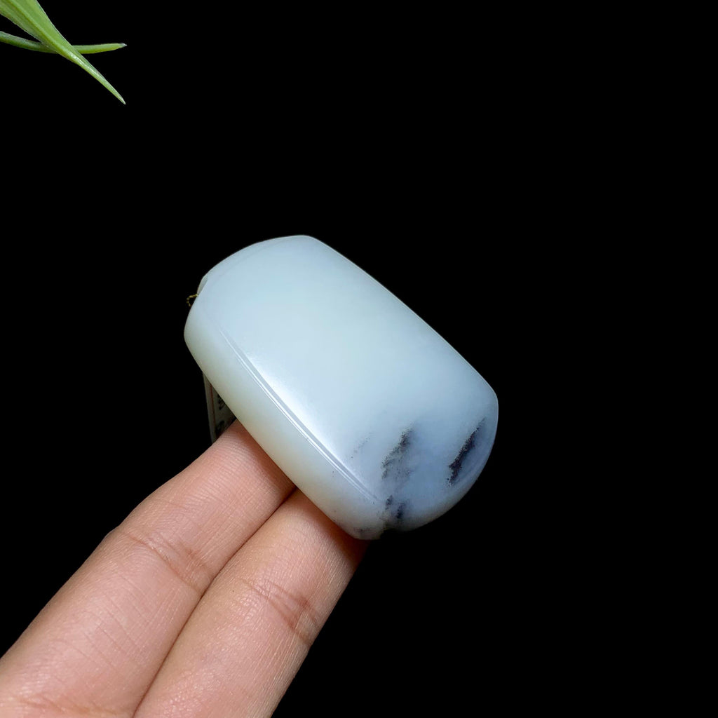 和田玉籽料青花无事牌（62.8g）