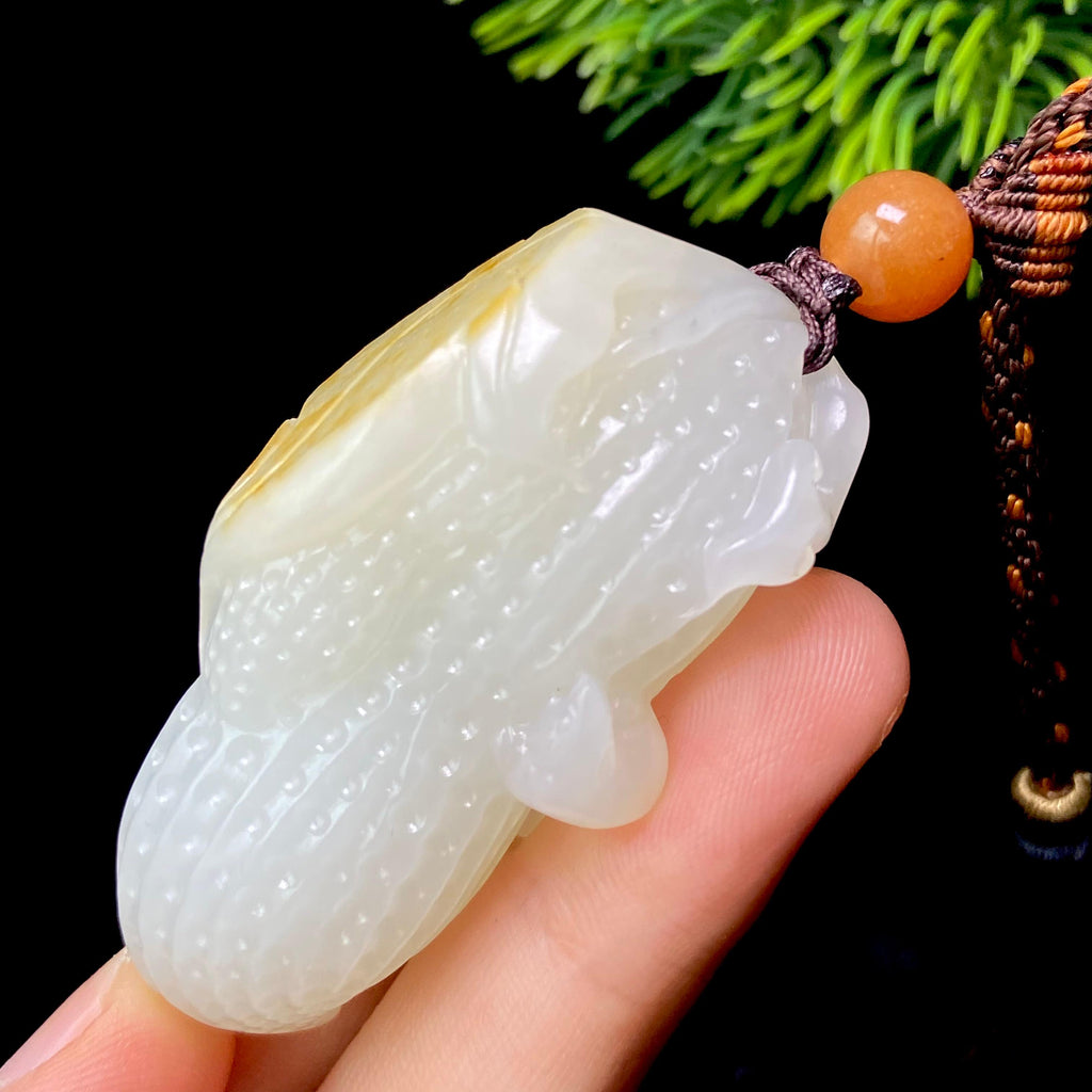 和田玉籽料花生挂件（52.7g）