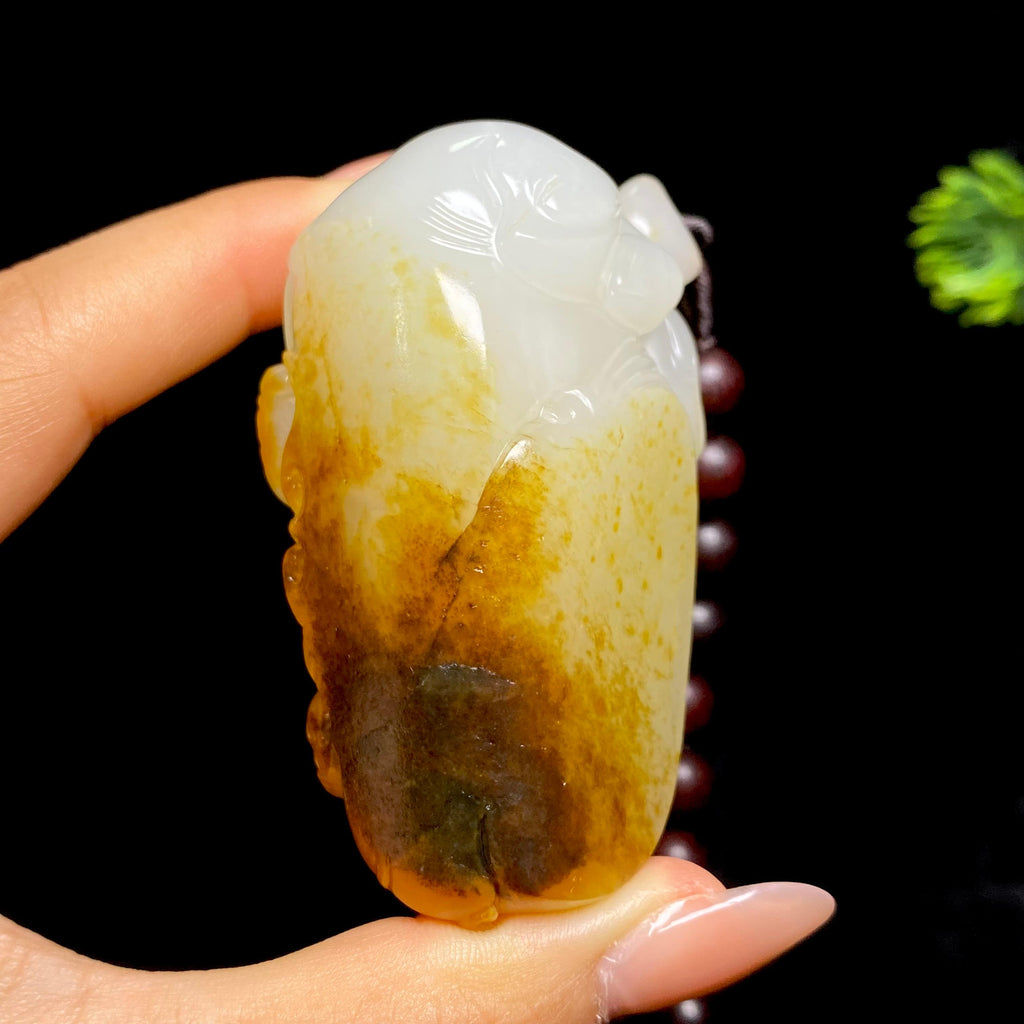 和田玉籽料牛气冲天把件（120.1g）