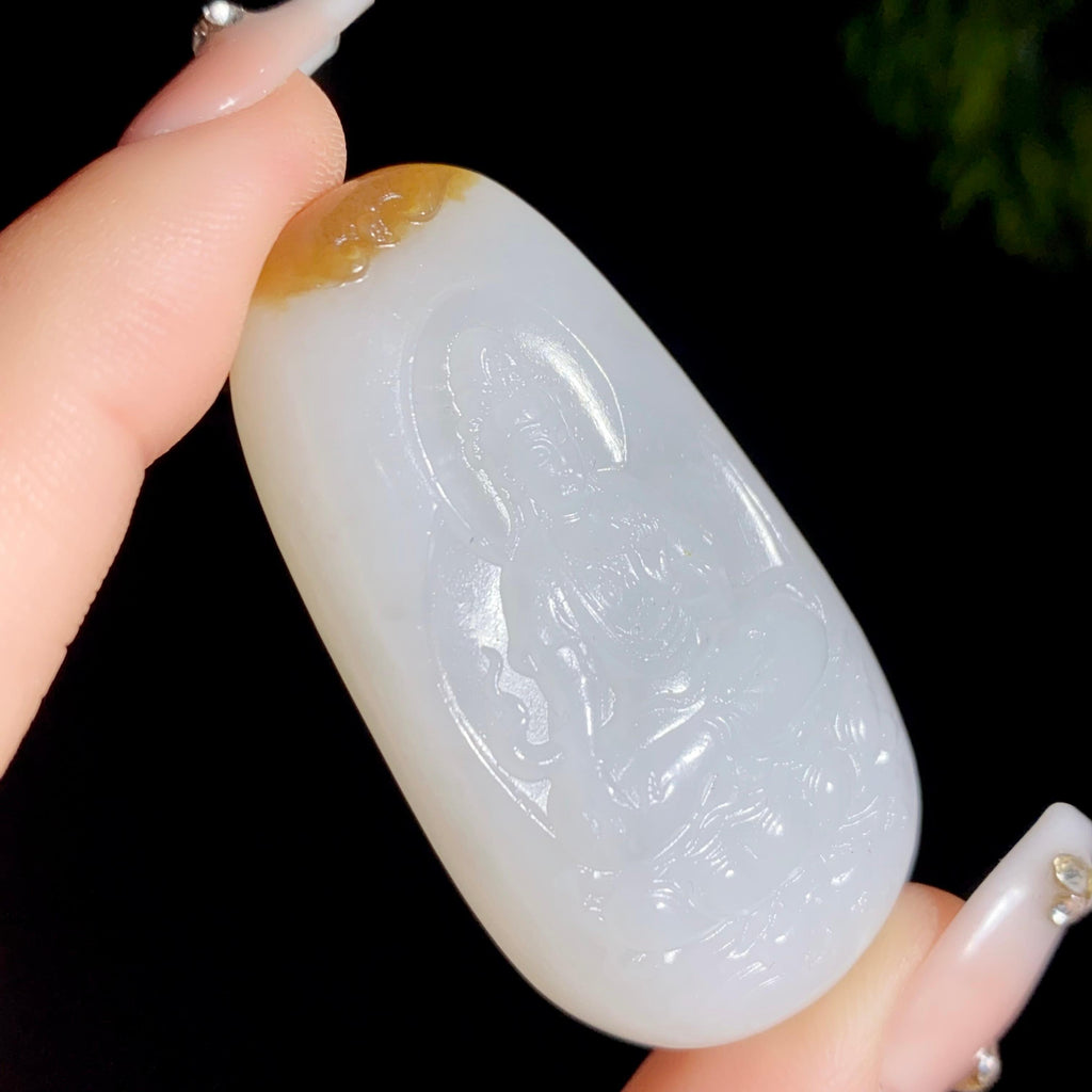 和田玉糖白观音（32.9g）