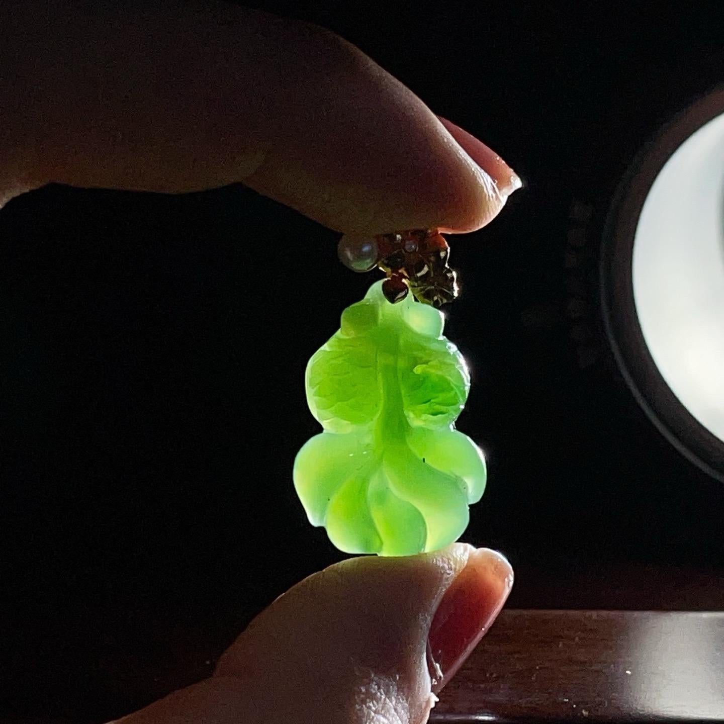18K金苹果绿金鱼（3.6g）