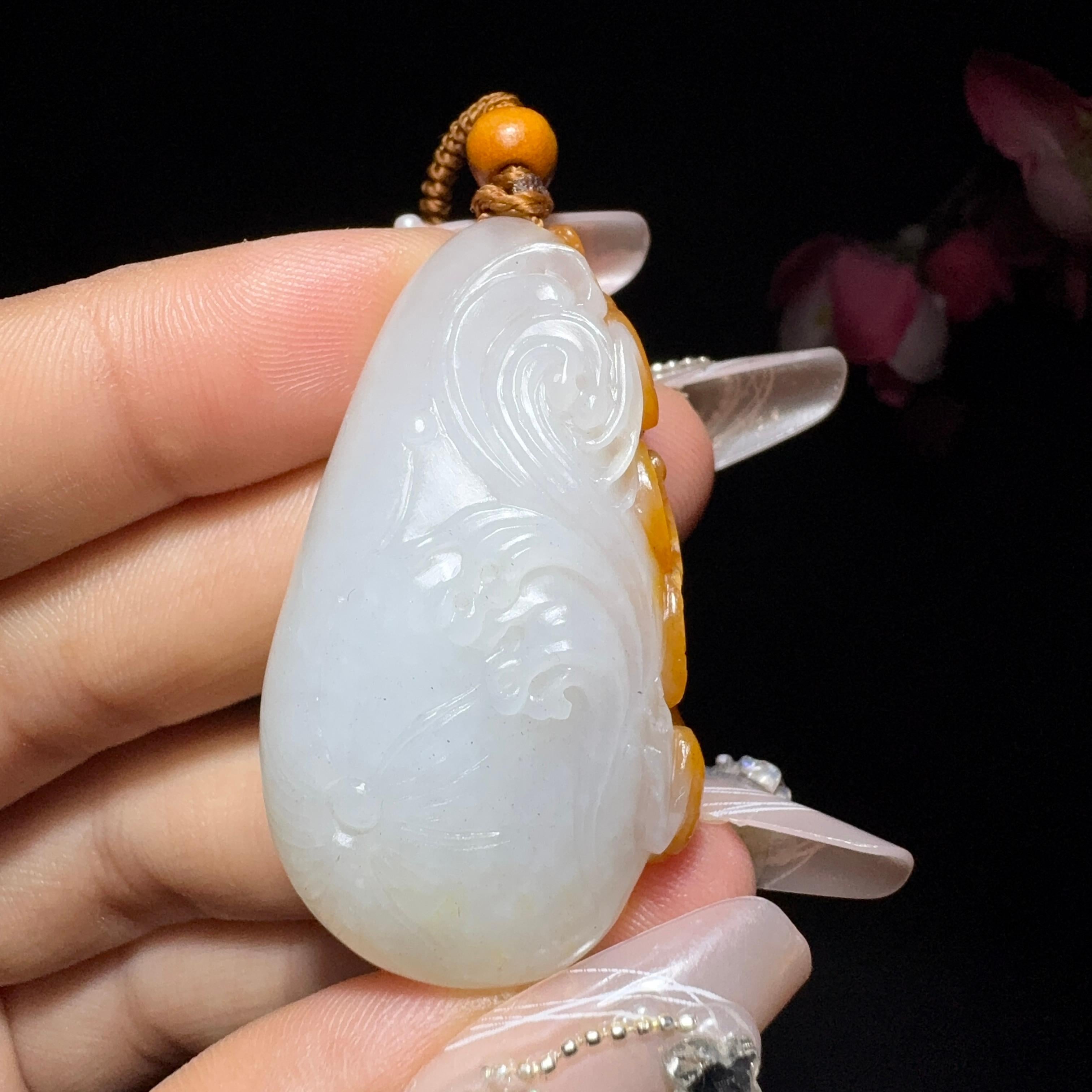 和田玉籽料挂件金蟾（30.3g）