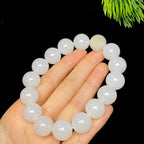 和田玉籽料白玉圆珠手串（67.3g）