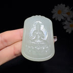 和田玉冰底清水挂件观音菩萨（41.2g）