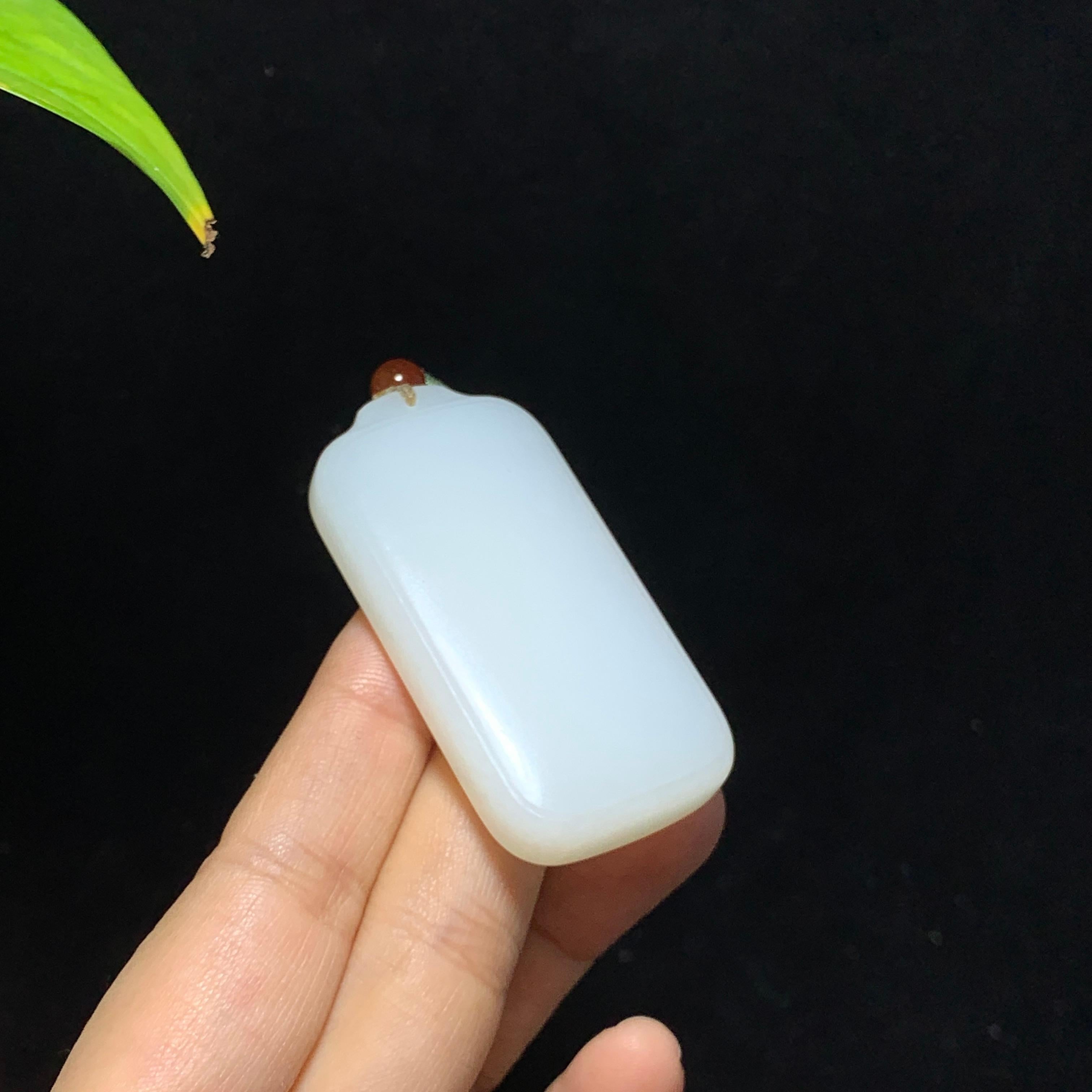 和田山料白玉无事牌挂件（37.7g）