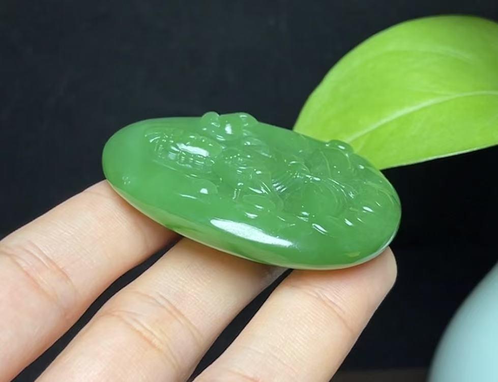 和田玉碧玉观音（53.0g）