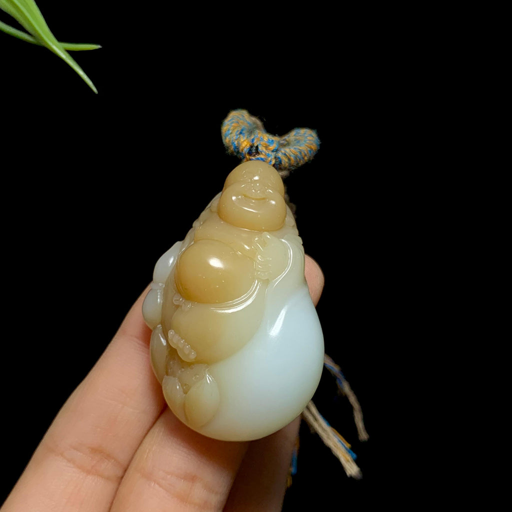 和田山料糖白玉佛公挂件（35.8g）