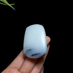 和田玉籽料青花无事牌（62.8g）