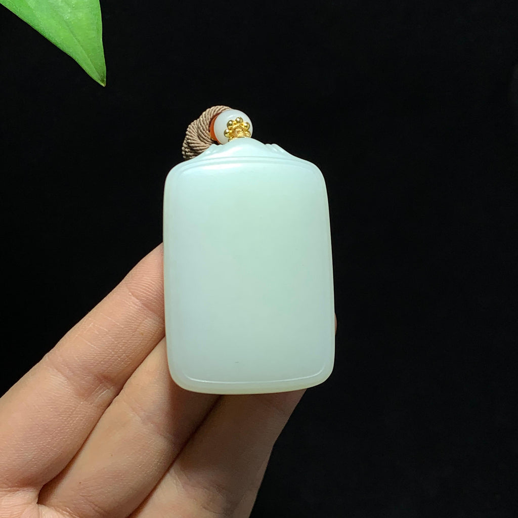 和田山料白玉无事牌挂件（56.8g）