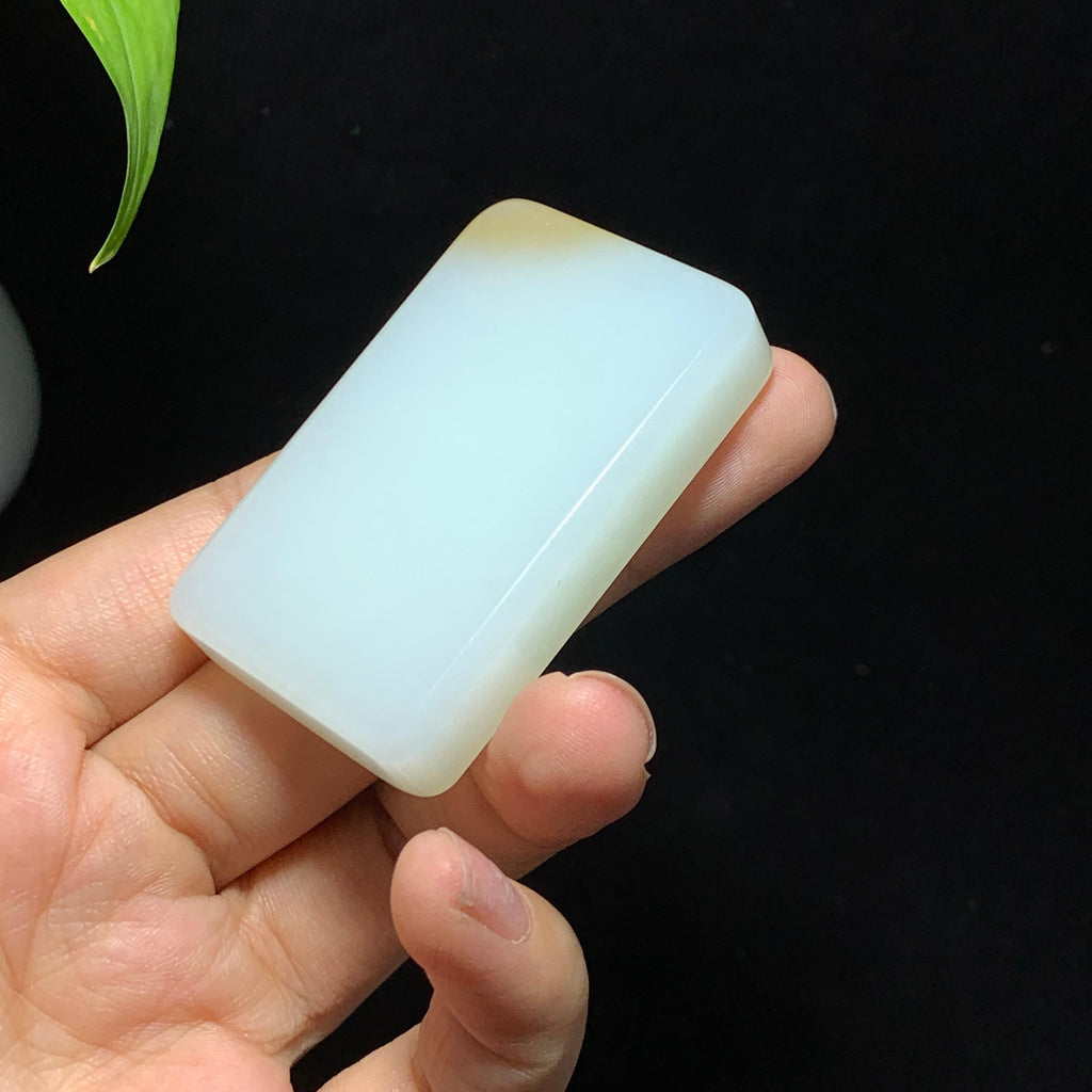 和田山料糖白玉无事牌挂件（53.0g）