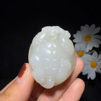 精品和田玉籽料手把件龙龟（69.7g）
