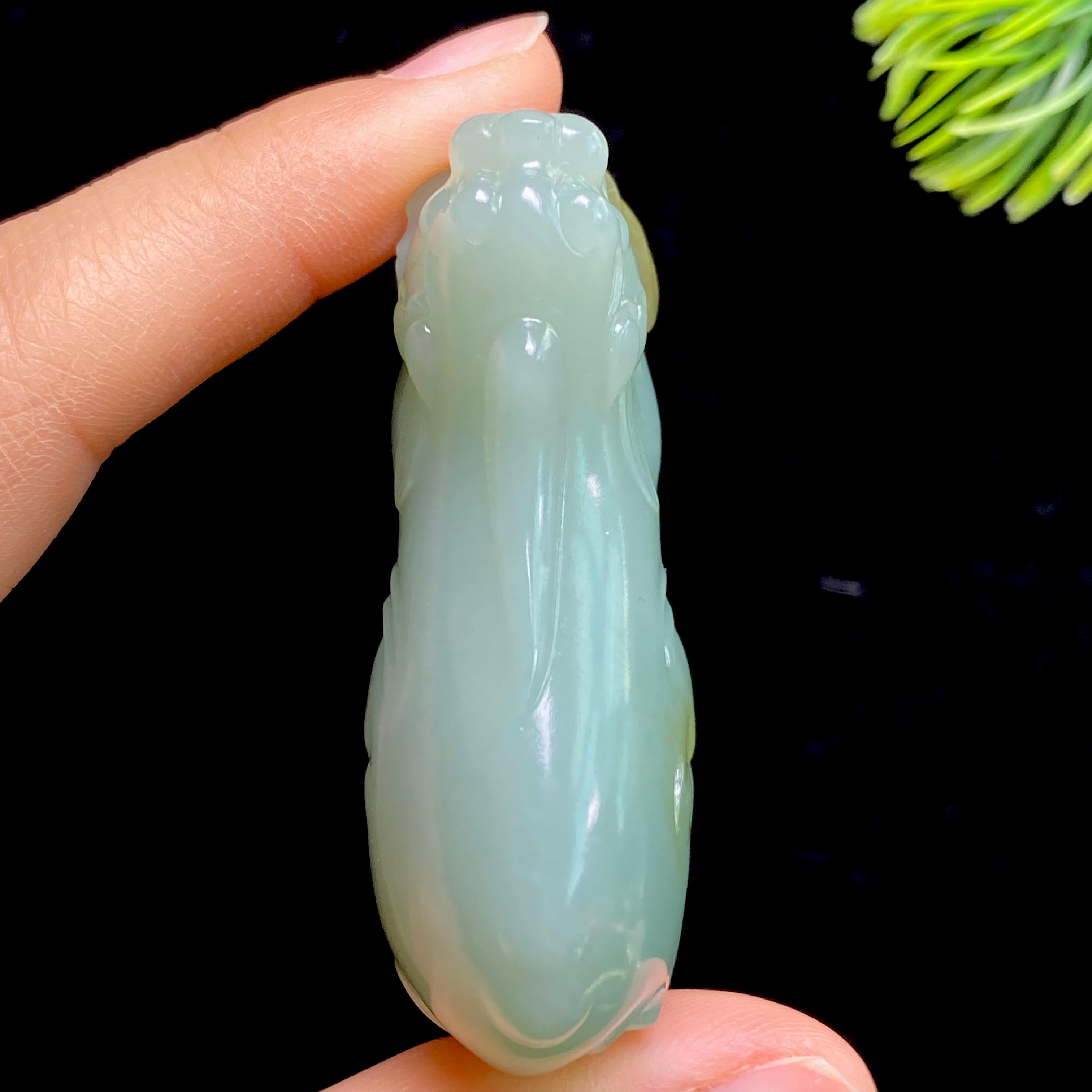 和田玉籽料且末蓝貔貅（60.1g）