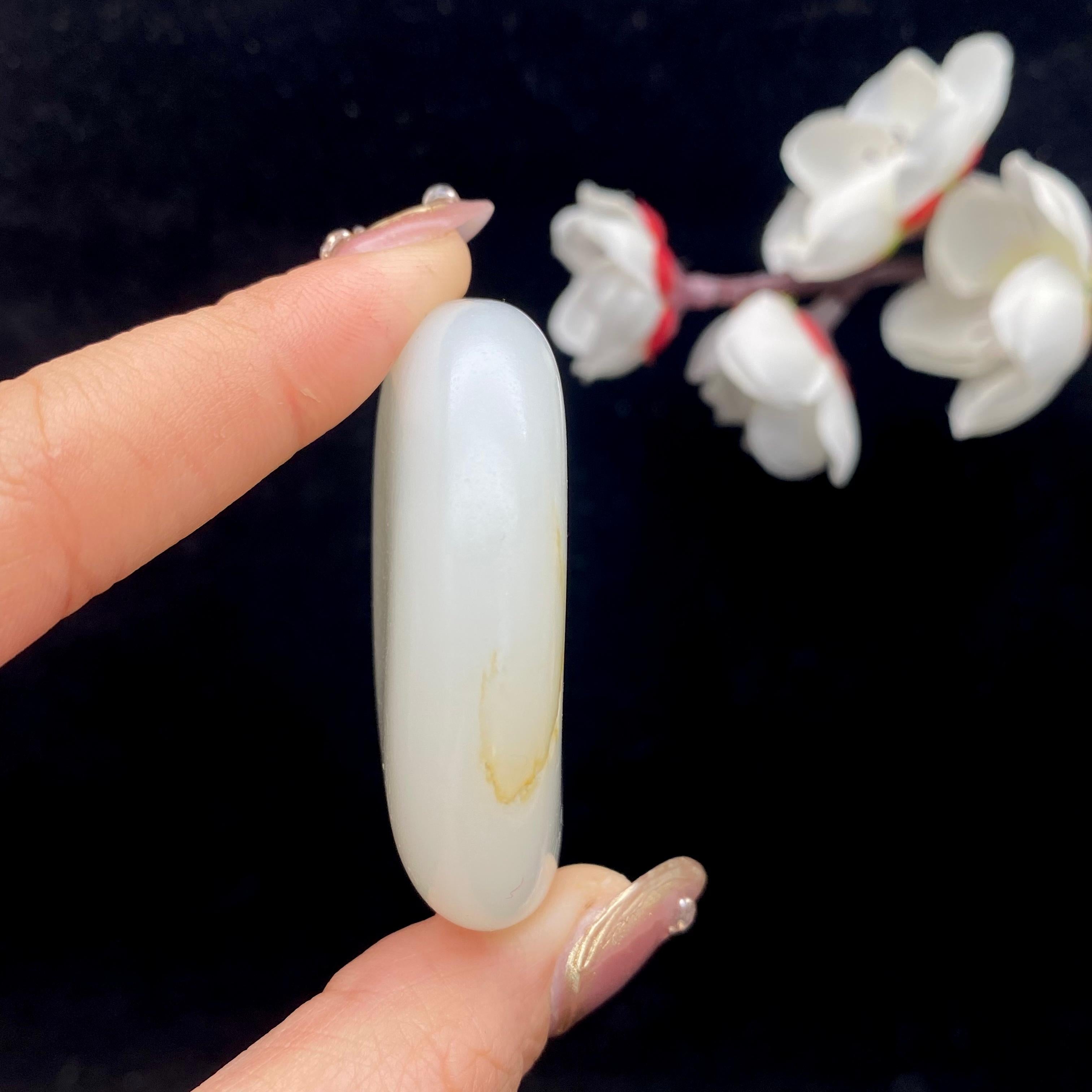 和田玉白玉籽料原石（53.2g）