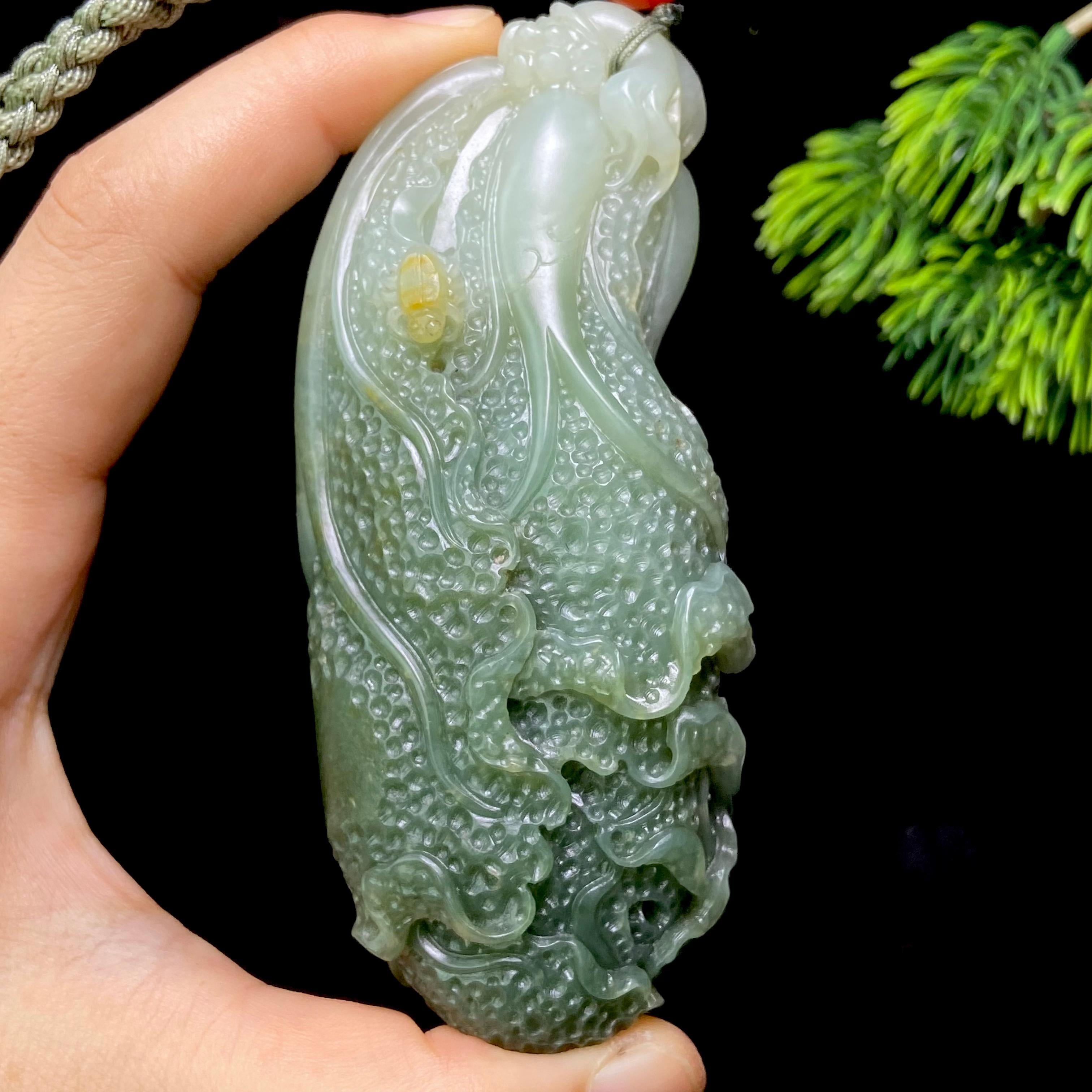 和田玉籽料白菜把件（227.7g）