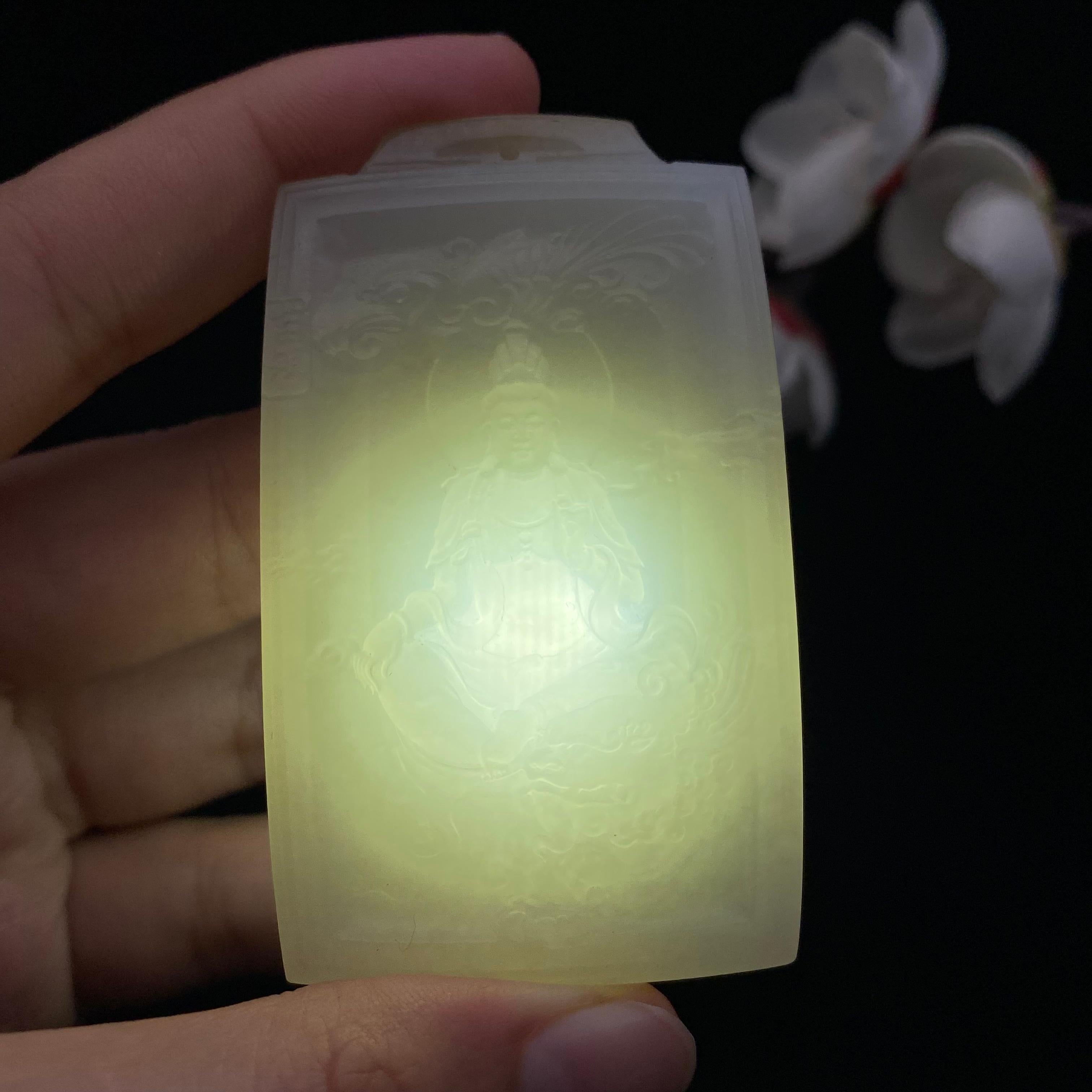和田玉白玉【观音】挂件（51.1g）