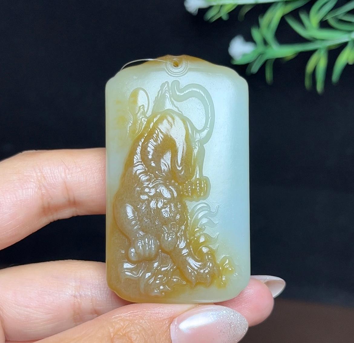 和田玉糖白下山虎（70.0g）