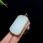 和田玉糖白玉无事牌（40.0g）