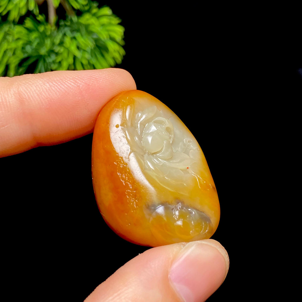和田玉籽料莲花（20.4g）