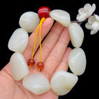 和田玉白玉籽料【精品手串】（128.6g）